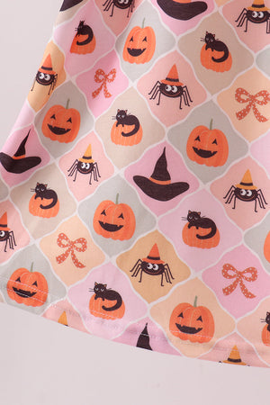Pumpkin spider bow Dress