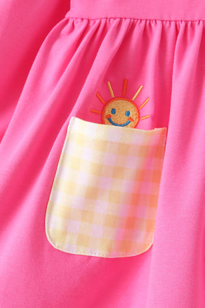 Pink shine for jesus embroidery pocket pants set