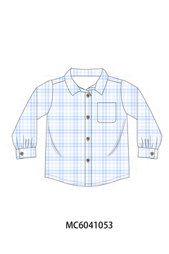Blue Plaid Button Down Shirt