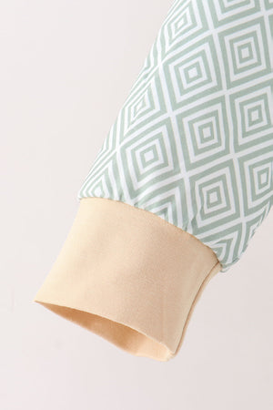 Khaki Geo Diamond pants set