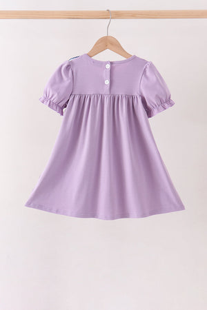 Purple spooky embroidery dress