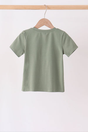 Green pumpkin french knot top