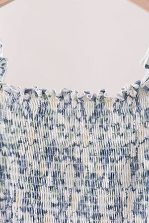 Vintage Floral Smocked Mom Dress
