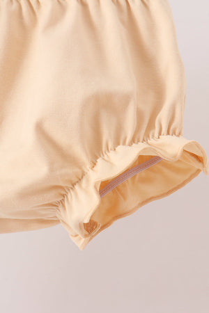 Khaki camoufalge cross deer embroidery ruffle bloomer set