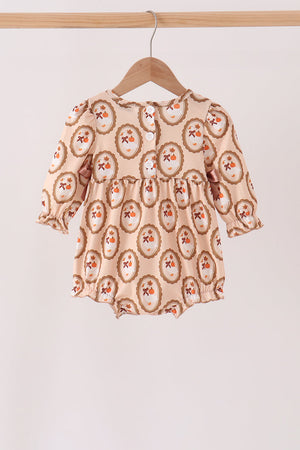 Brown goose pumpkin ruffle bubble
