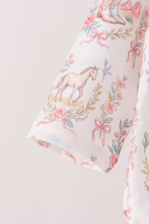 Pink horse ruffle bubble
