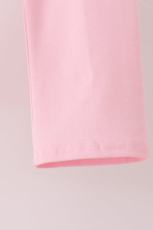 Pink french knot dot pants set