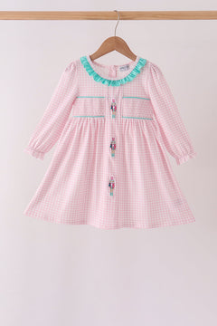 Pink Nutcracker Smocked Ruffle Dress