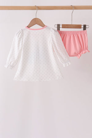 Pink Castle Applique Bloomer Set