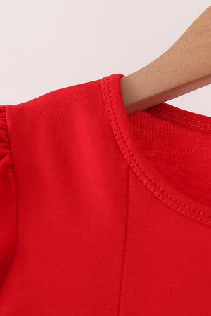 Red Reindeer French Knot Dress