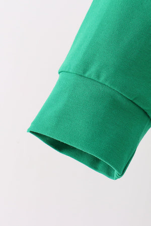 Green Reindeer French Knot Top