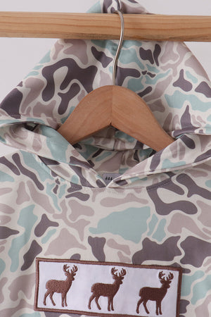 Hunting Deer Embroidery Jogger Set
