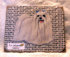 Fur Children Megabyte, Gigabyte, Dog Byte Mouse Pad - Maltese (MPMGDB93)