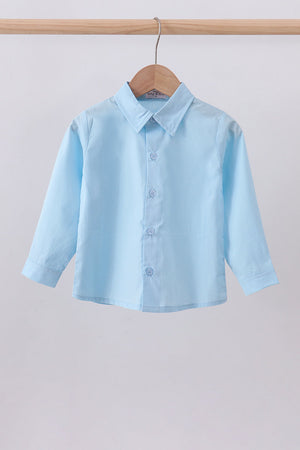 Blue button down shirt