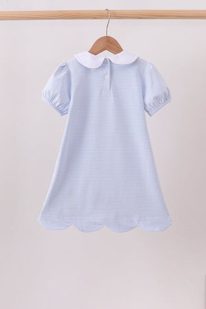 Blue School Applique Dress