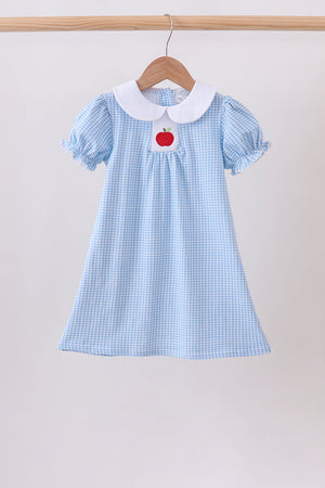 Blue Apple Smocked Dress