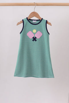 Green Ball Applique Dress
