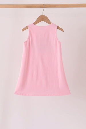 Pink turkey applique dress