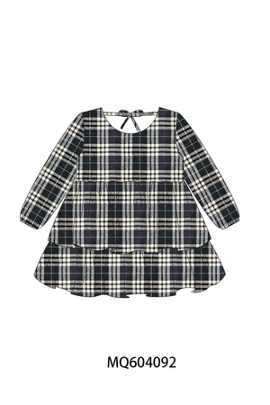 Black&white plaid dress