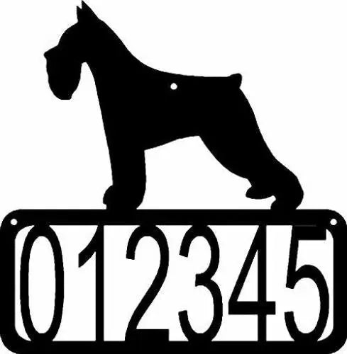 Miniature Schnauzer Dog House Address Sign