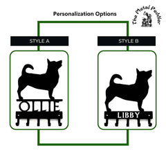Lancashire Heeler Dog Key Holder and Leash Hanger Personalized Options - 5 Hooks