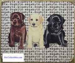 Fur Children Megabyte, Gigabyte, Dog Byte Mouse Pad - Labrador Retriever (Lab) Puppies (ZE-MPMGDB88)