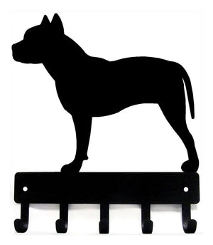Pit Bull Terrier Dog Key Holder & Leash Hanger