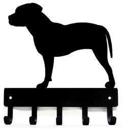 Pit Bull Terrier Dog Key Holder & Leash Hanger