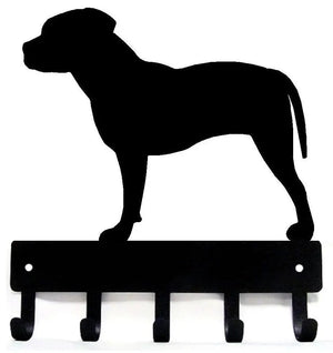 Pit Bull Terrier Dog Key Holder & Leash Hanger