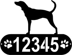 Plott Dog PAWS House Address Sign or Name Plaque