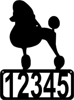 Poodle Dog House Address Sign