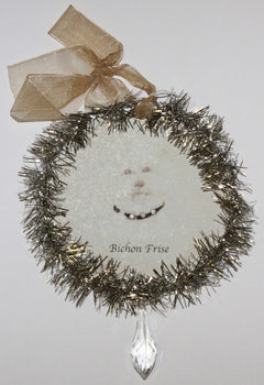 Rudolph & Me Dog Christmas Ornament - Bichon Frise (GW14) - Front