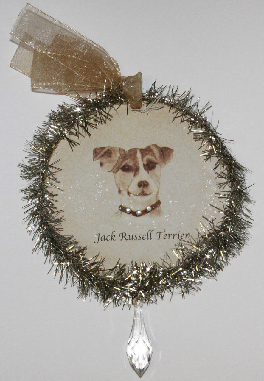 Rudolph & Me Dog Christmas Ornament - Jack Russell Terrier (GW29) - Front