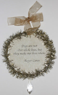 Rudolph & Me Dog Christmas Ornament - Pug (GW37) - Back