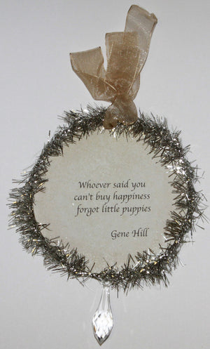Rudolph & Me Dog Christmas Ornament - Shih Tzu (GW42) - Back