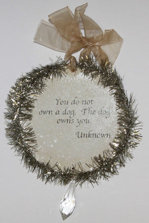 Rudolph & Me Dog Christmas Ornament - Siberian Husky (GW43) - Back