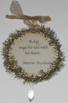Rudolph & Me Dog Christmas Ornament - West Highland Terrier (Westie) (GW46) - Back