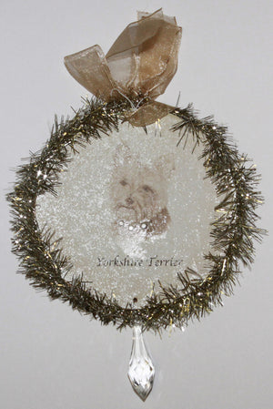 Rudolph & Me Dog Christmas Ornament - Yorkshire Terrier (Yorkie) (GW47) - Front