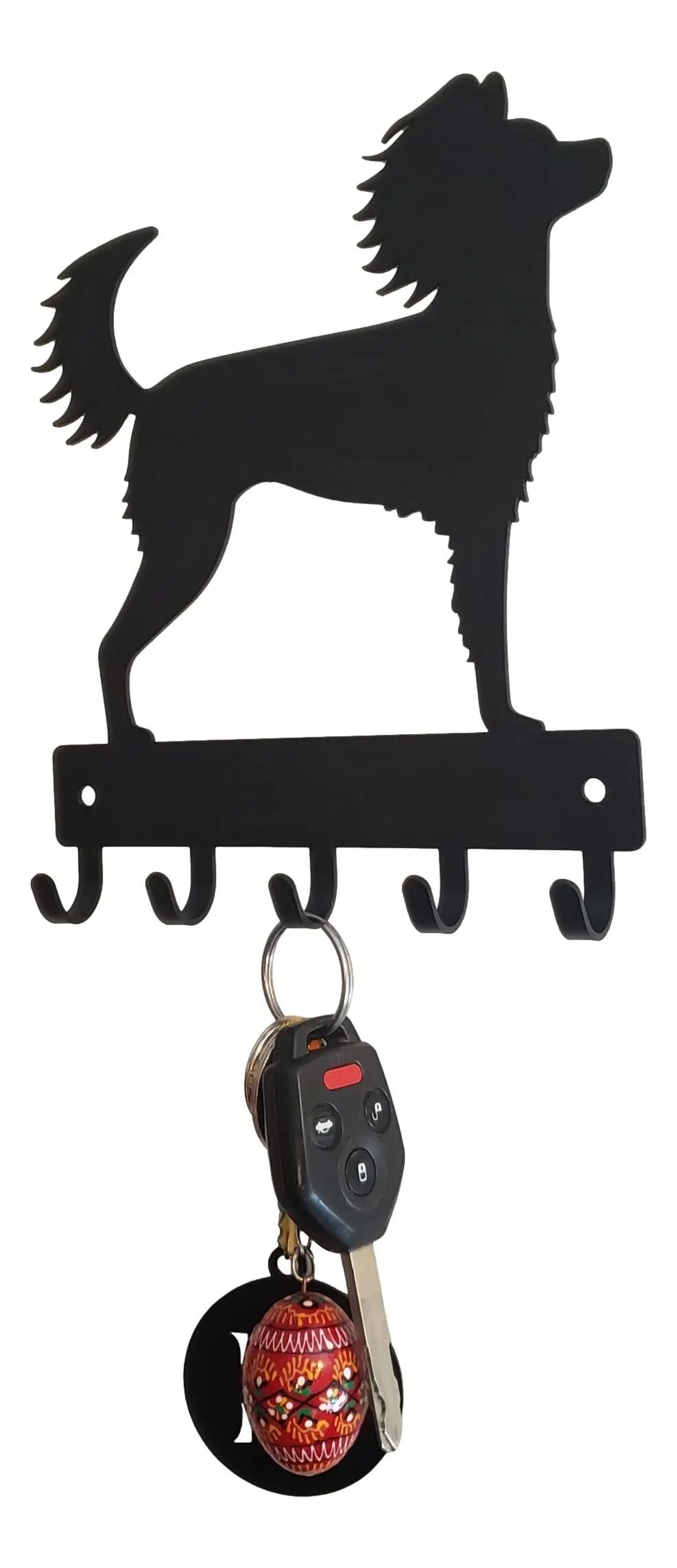 Russian Toy Moscow Long Hair Coat Dog Key/Leash Rack