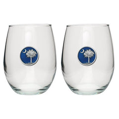South Carolina Palmetto Stemless Goblet (Set of 2)