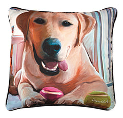 Paws & Whiskers 18in Pillow - Tennis Anyone Yellow Lab (SLTAYL)