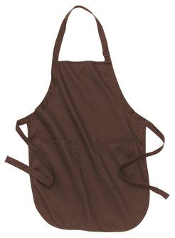 Port Authority Full Length Apron with Pockets - Coffee Bean