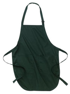 Port Authority Full Length Apron with Pockets - Hunter Green
