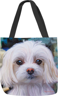 Paws & Whiskers 18in Tote Bag - Little Lord Malty Maltese (SOLLMM)
