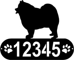 Samoyed Dog PAWS House Address Sign or Name Plaque