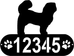Shih Tzu (Trimmed Coat) Dog PAWS House Address Sign
