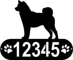 Shiba Inu Dog PAWS House Address Sign