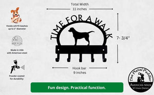 Labrador TIME FOR A WALK Dog Key Rack & Leash Holder