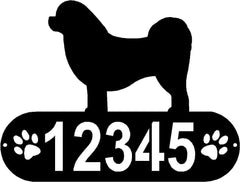 Tibetan Spaniel Dog PAWS House Address Sign