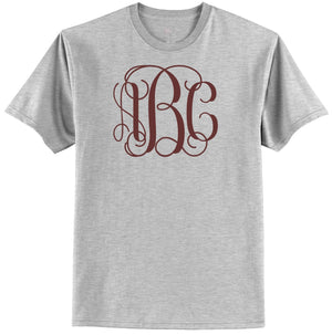 Vine Monogram Personalized T-Shirt (Available in Many Colors) (MonoTee)